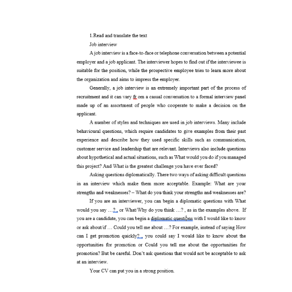 Preparing for a job: CVs and interviews