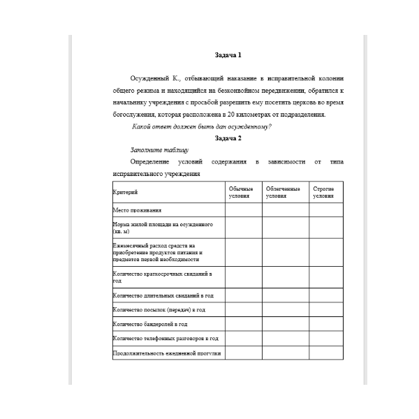 Уголовно-исполнительное право Тема 6