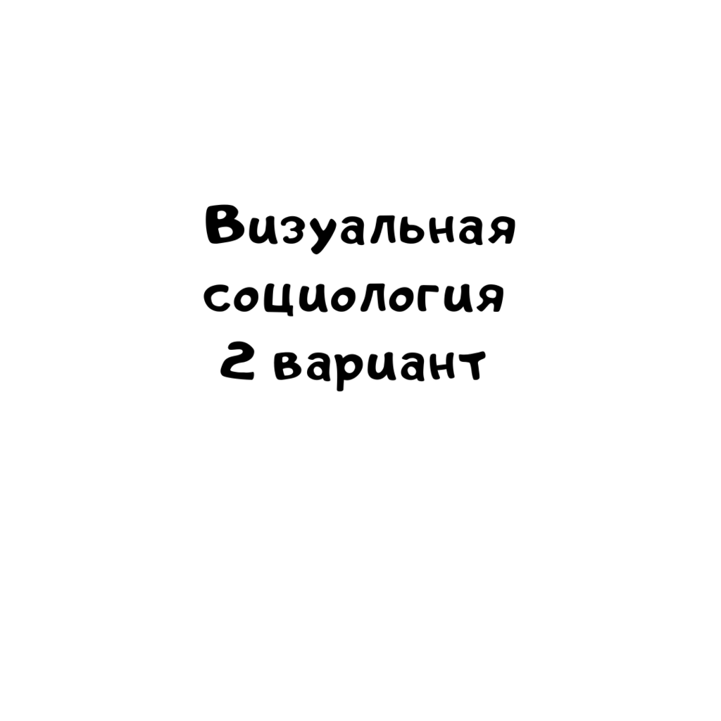 Визуальная социология 2 вариант