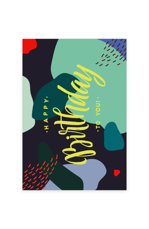 Открытка "Happy Birthday / Dark"