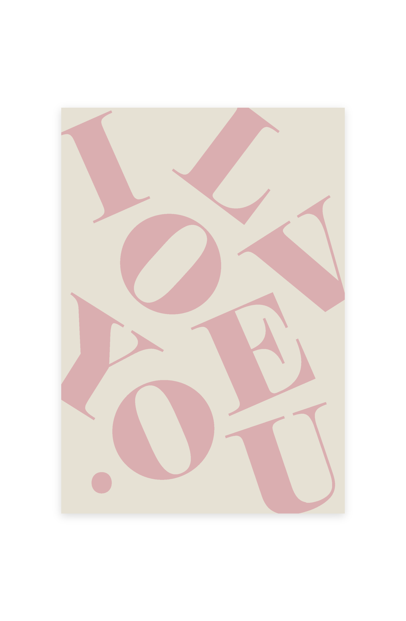 Открытка "LOVE Pink"