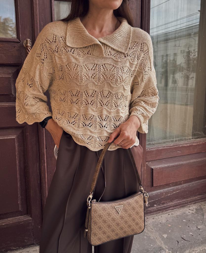 Инструкция джемпер Каттлея #katlea_jumper_iiaks. Размеры: 40-44, 46-50, 52-56. Спущенный рукав. Японское плечо