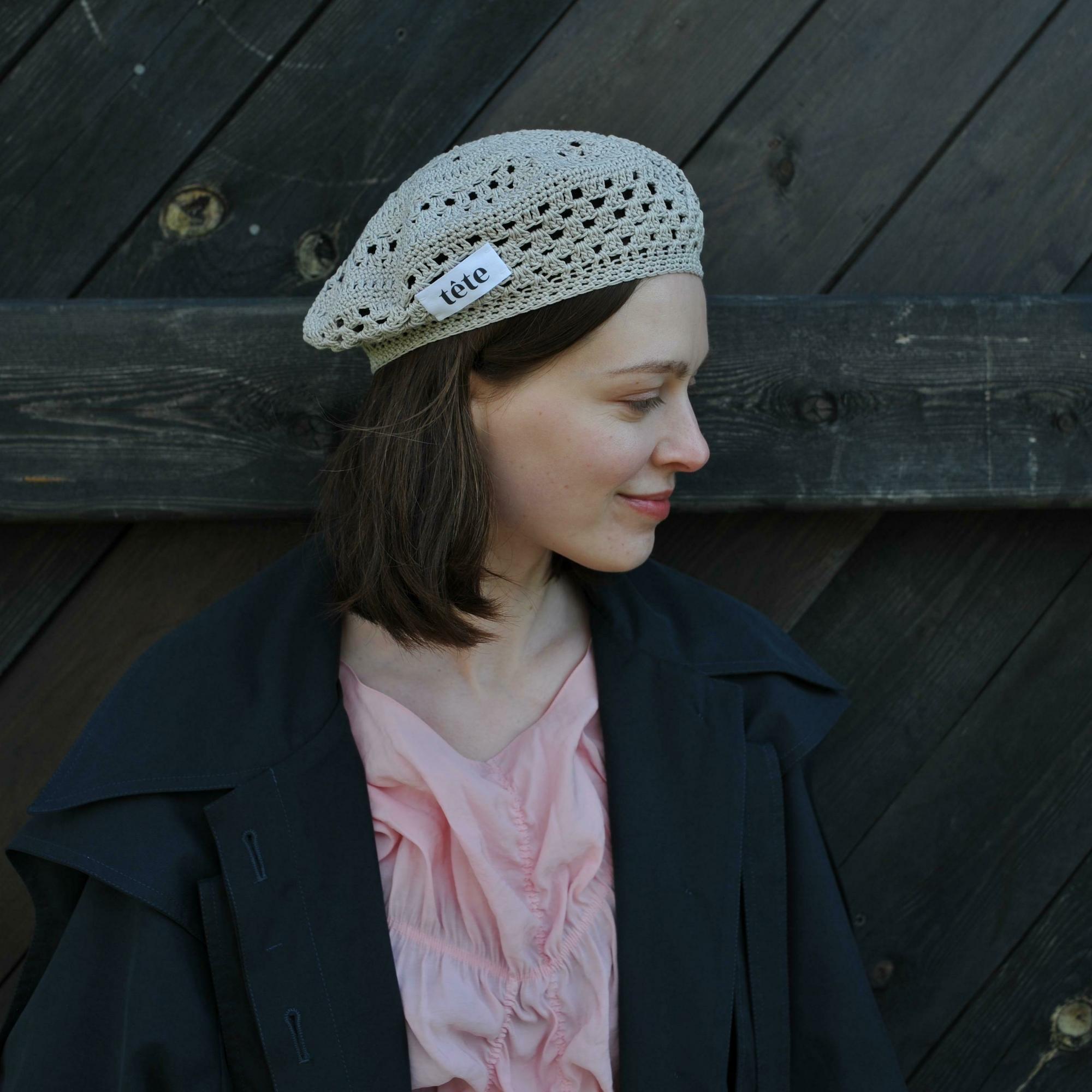 Берет тауп (хлопок)