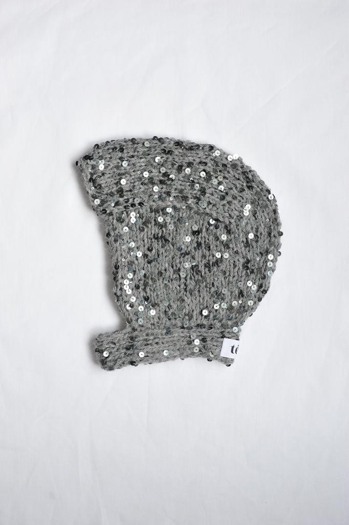 Чепчик с пайетками графит