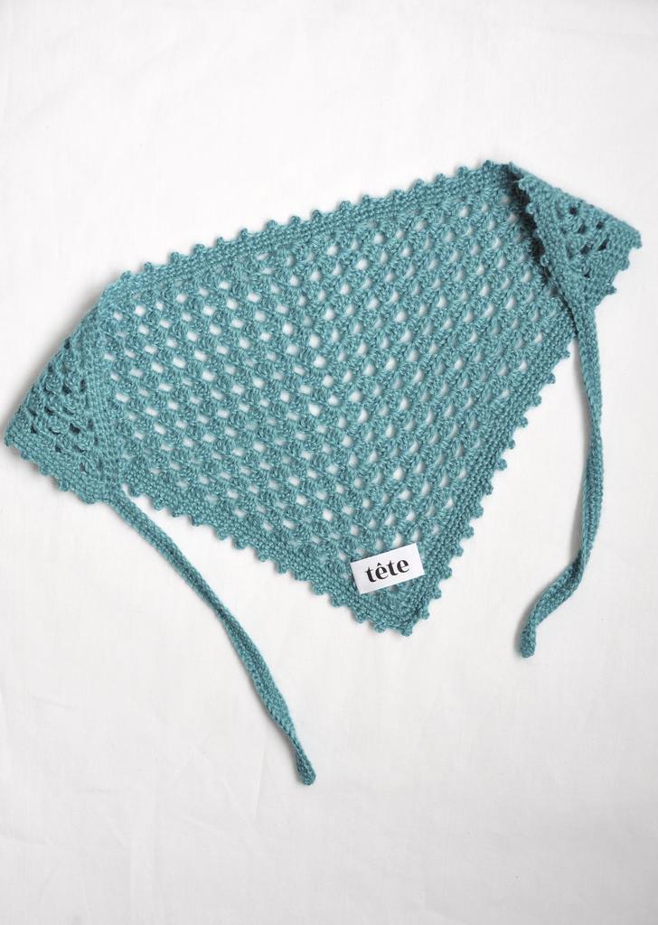 Косынка бирюза (альпака/шёлк)