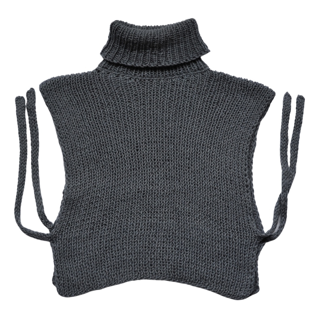 Жилет - манишка серо-голубой