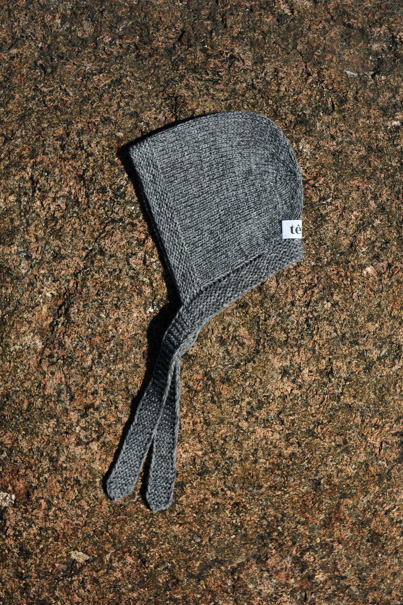 Чепчик из 100% кашемира серый меланж