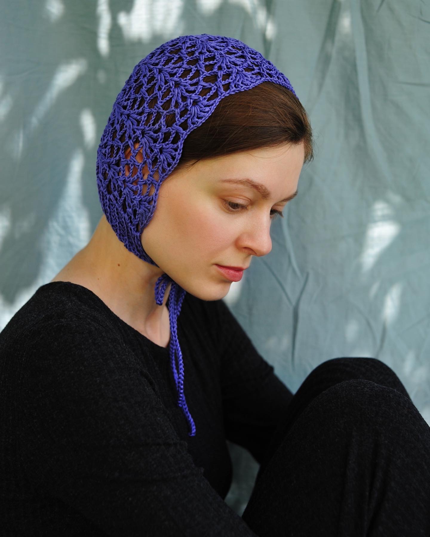 Чепец ажурный «Фиалковый»