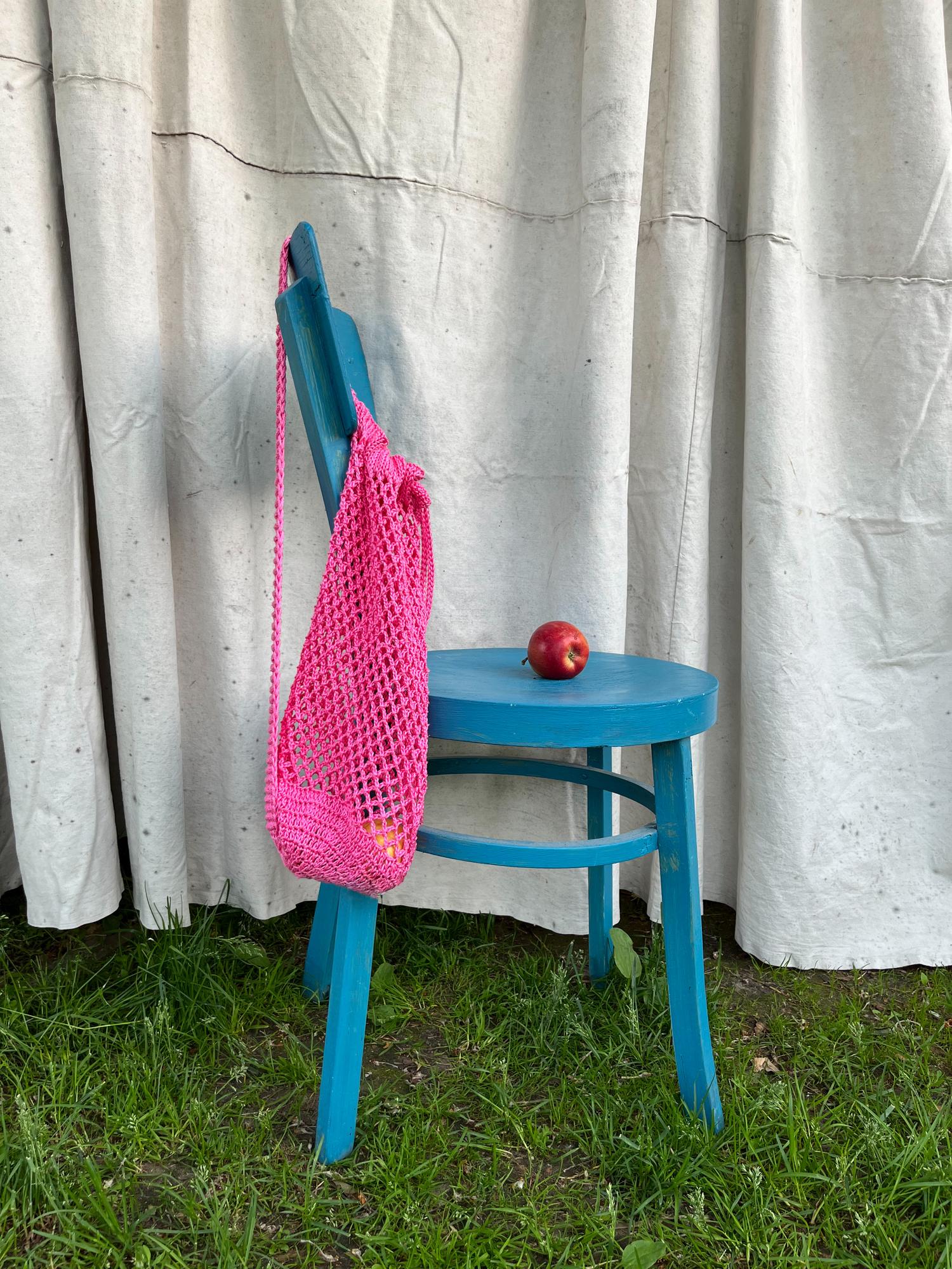 Сумка-сетка розовая