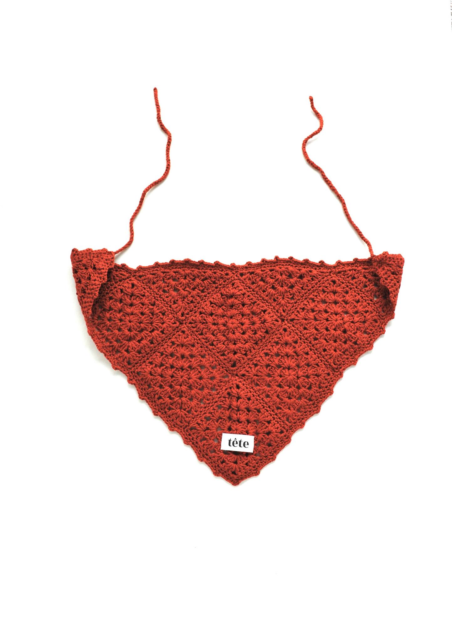 Косынка кроше «Терракот»