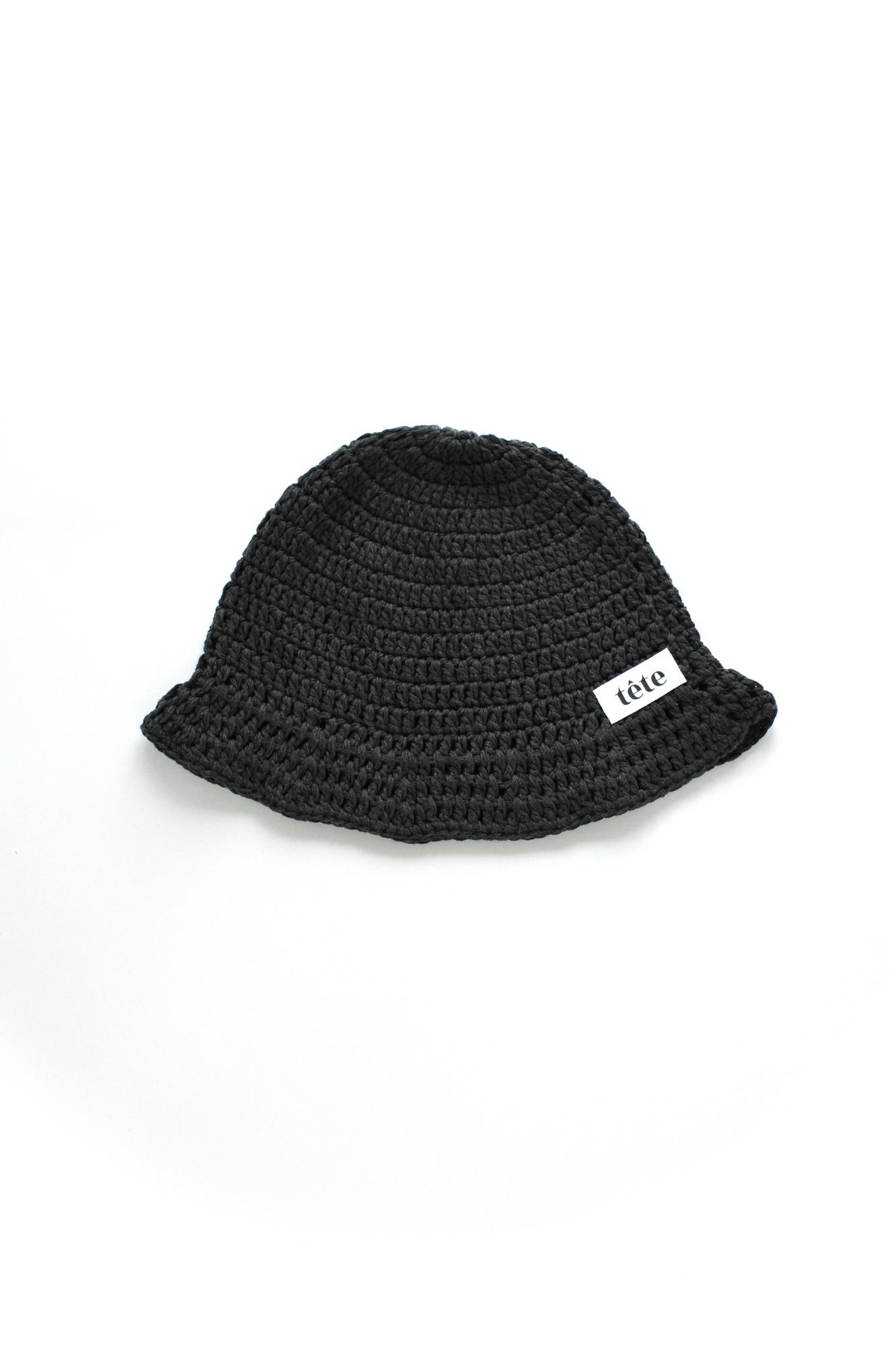 Панама однотонная «Уголь»