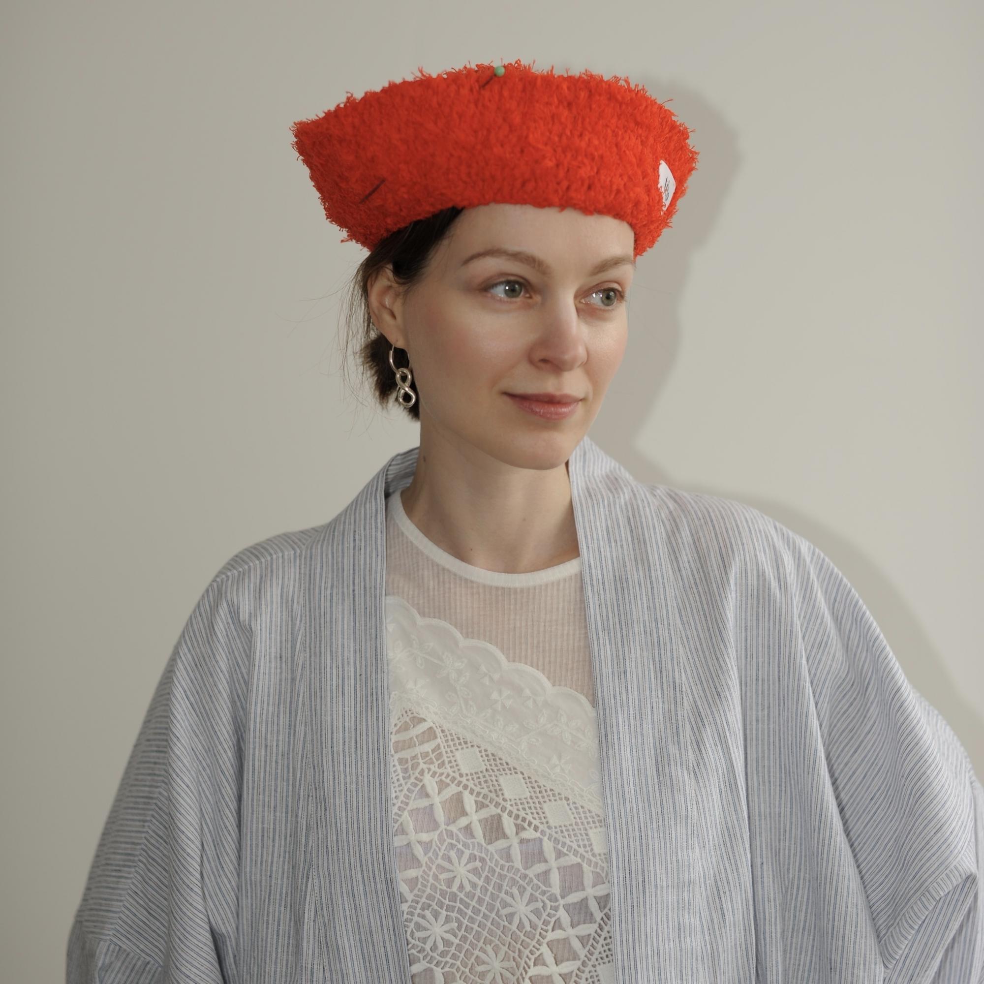 Coral sailor hat