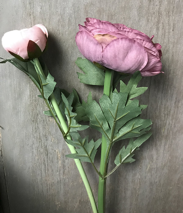 Ранункулюс с бутоном темно-розовый