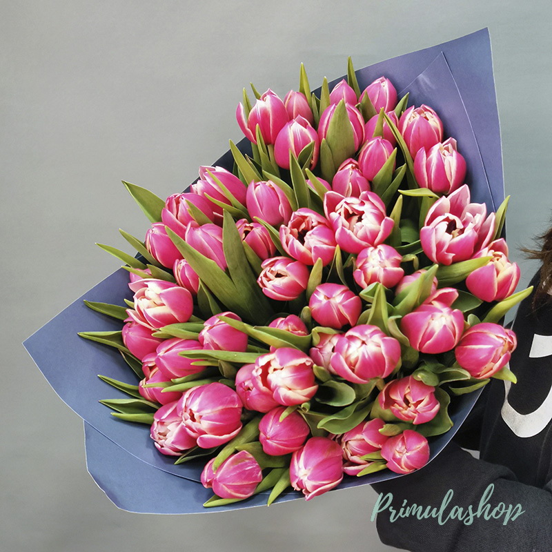 Монобукет из пионовидных тюльпанов