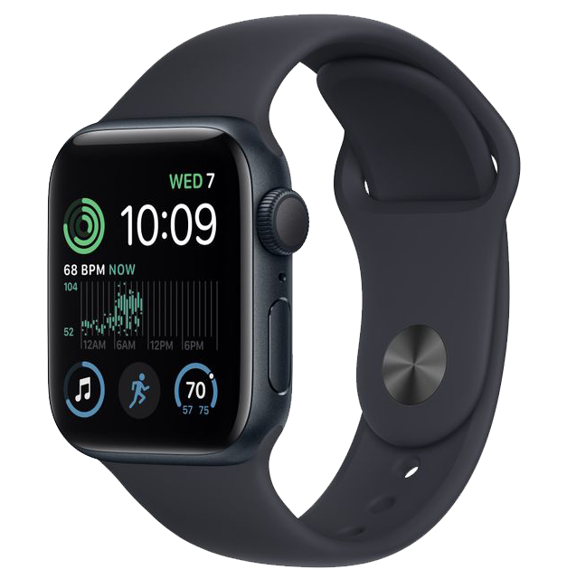 Apple Watch Series SE 2 Midnight Aluminum Case with Midnight Sand Sport Band