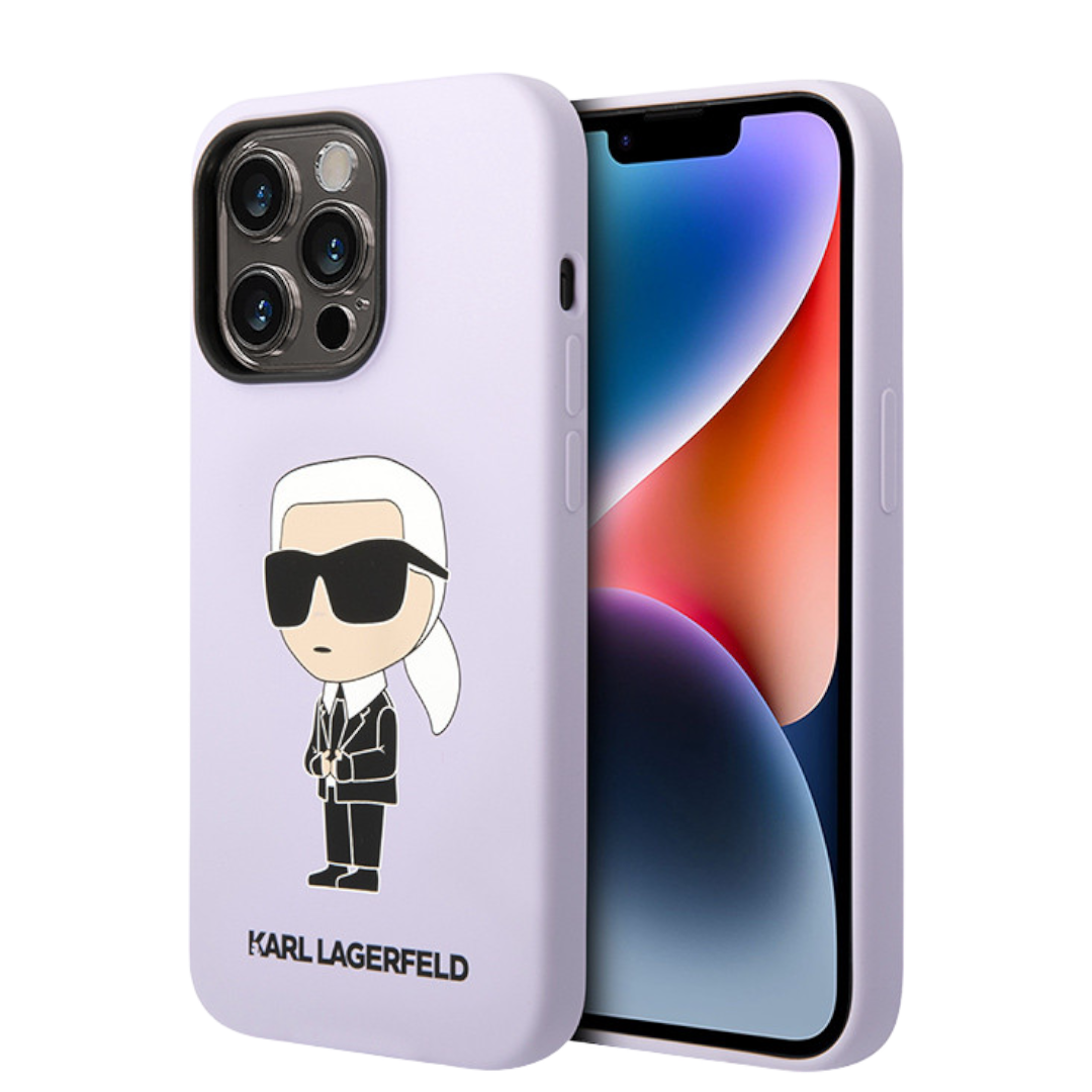 Чехол для Iphone Karl Lagerfeld Liquid silicone NFT Karl Ikonik Hard, фиолетовый
