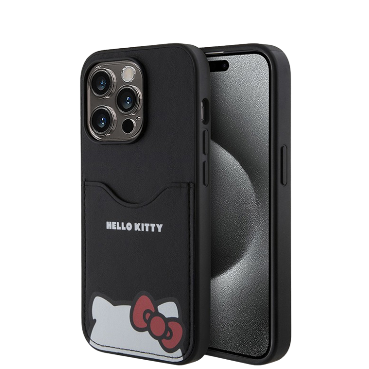 Чехол Hello Kitty  Cardslot PU Leather Hidden Kitty Hard Black