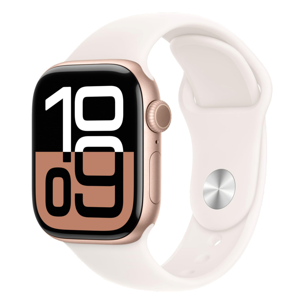 Apple Watch Series 10 Rose Gold Aluminum Case with Sport Band - Light Blush