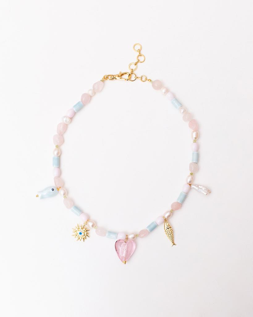 Цветной чокер с подвесками