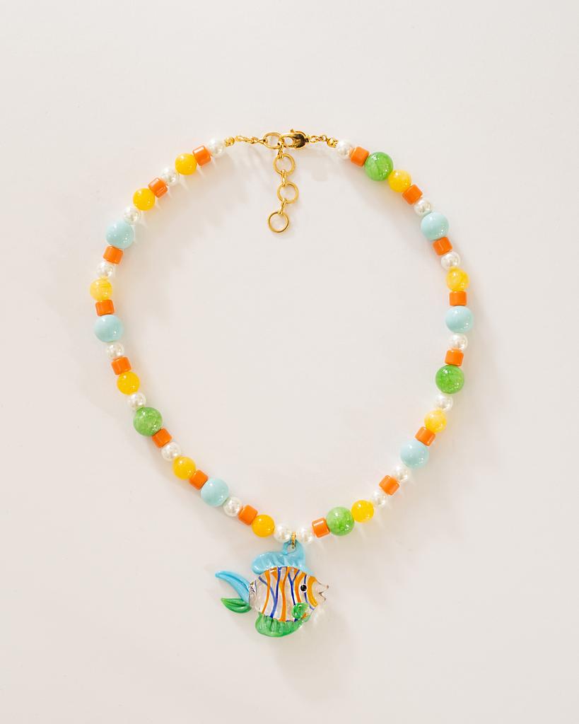 Цветной чокер с рыбкой