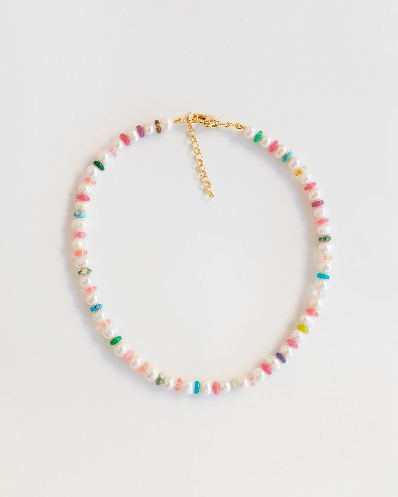 Чокер из жемчуга и камней