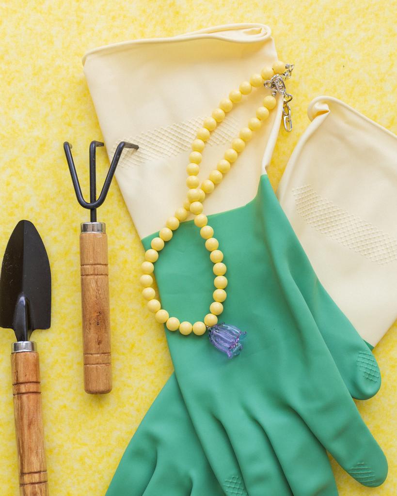 Чокер желтый [колокольчик]