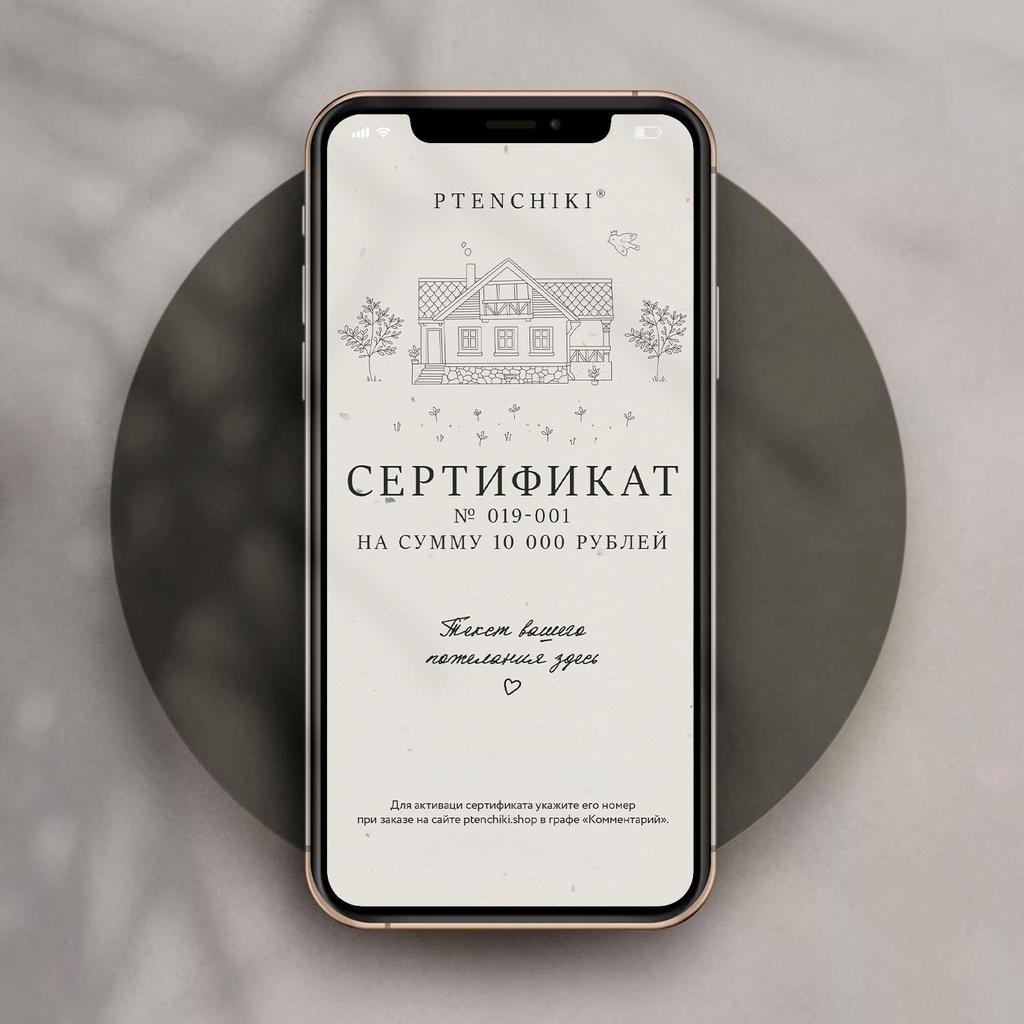 Сертификат электронный №2 Дом