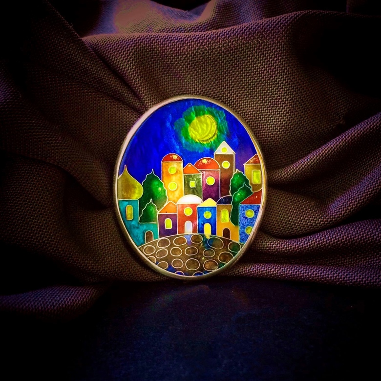 КУЛОН "НОЧЬ В ГОРОДЕ"