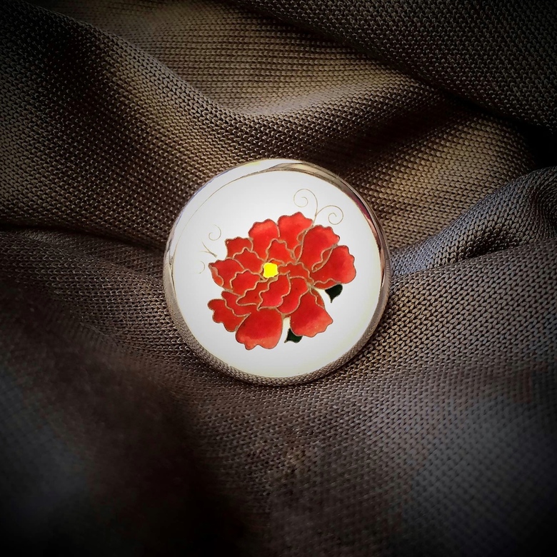 КОЛЬЦО "КРАСНЫЙ ПИОН"