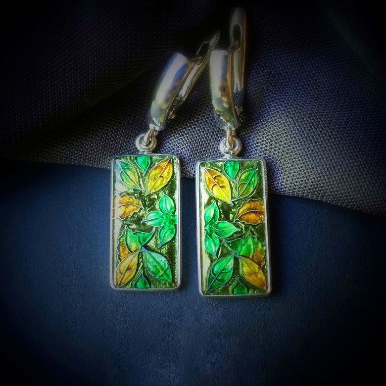 СЕРЬГИ "ЖЕЛТЫЕ ЛИСТЬЯ"