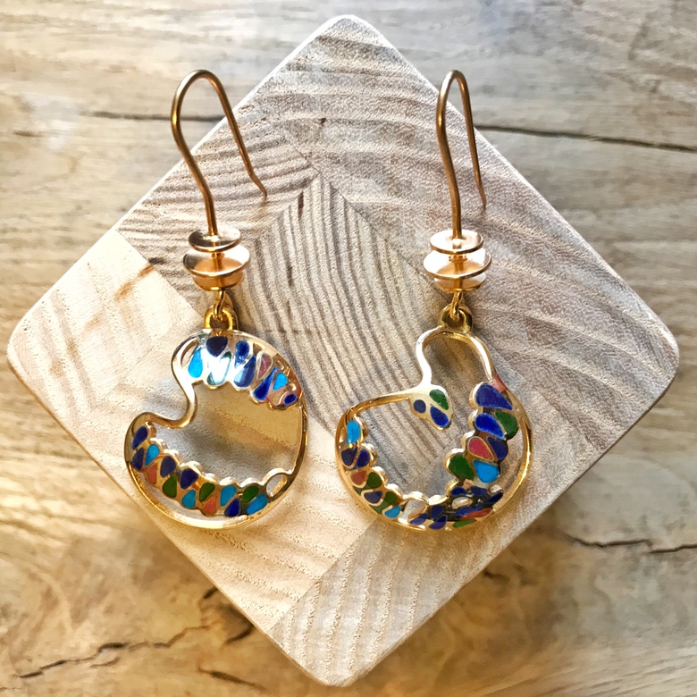 СЕРЬГИ "СИНИЙ ВИТРАЖ"