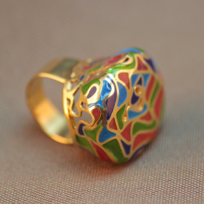 КОЛЬЦО "ЗОЛОТОЙ ВИТРАЖ"