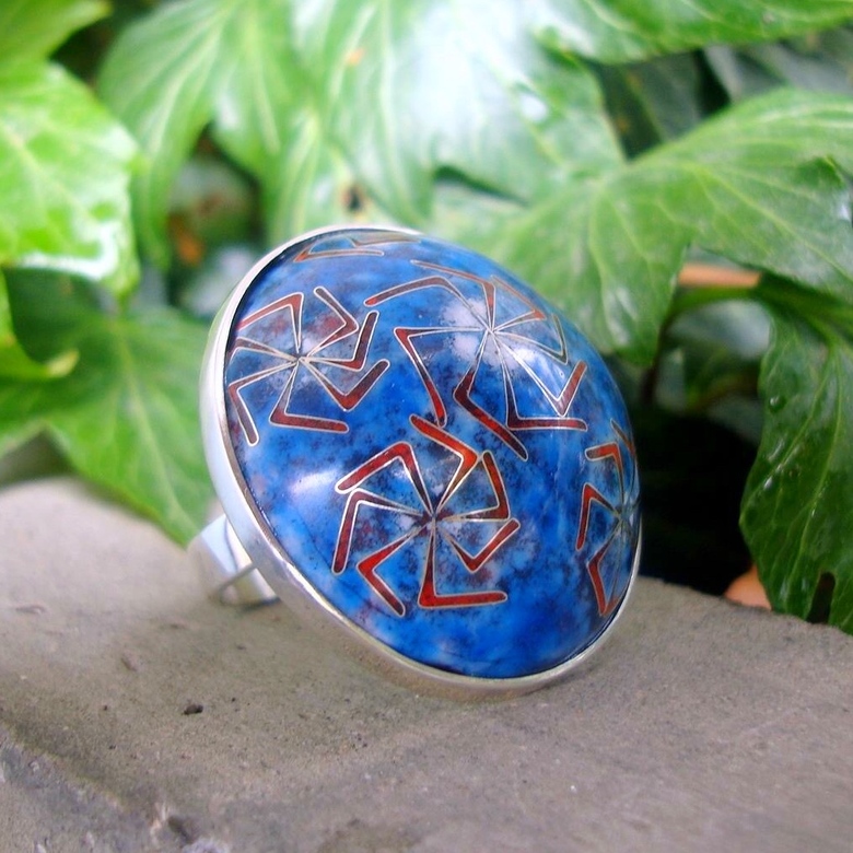 КОЛЬЦО "ЦВЕТЫ УЗОРЫ"