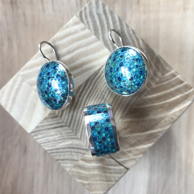 КОМПЛЕКТ "БИРЮЗОВЫ ТОЧКИ"