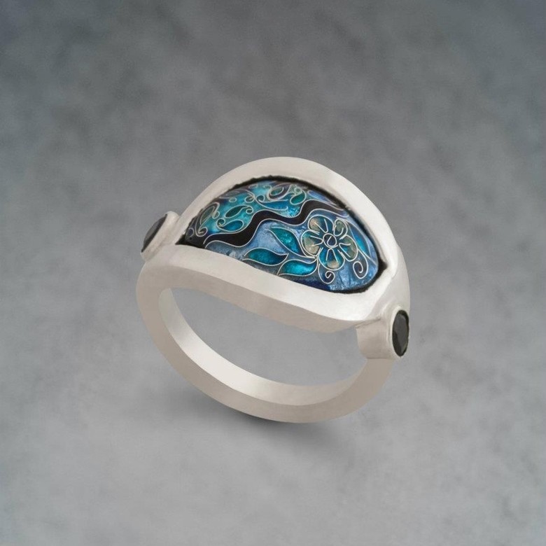 КОЛЬЦО "БИРЮЗОВЫЙ ЦВЕТОК"