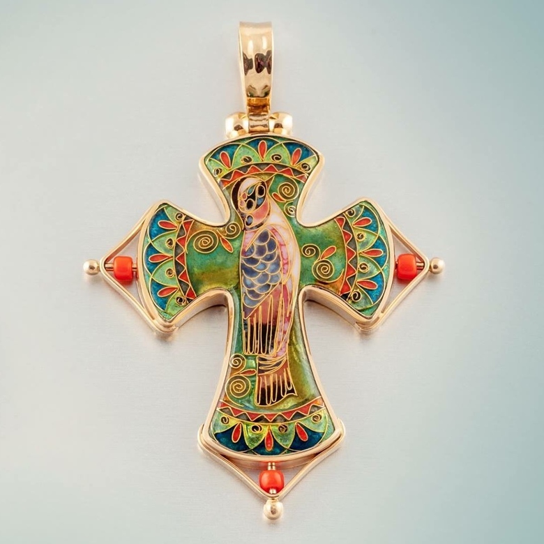 КРЕСТИК "ЗЕЛЕНЫЙ КОРАЛЛ"