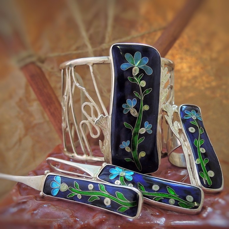 КОМПЛЕКТ "ГОЛУБОЙ ЦВЕТОК"