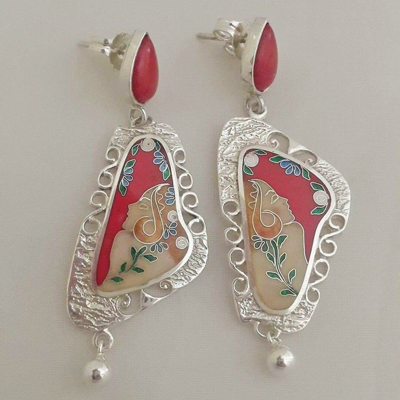 СЕРЬГИ "ДЕВУШКА КЛИМТ"