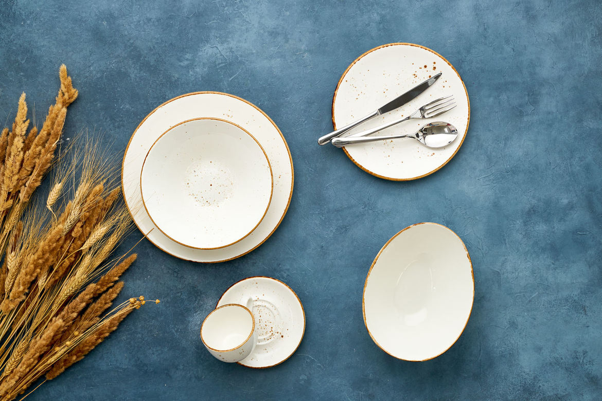 Тарелка плоская 23 см, цвет - белый, RUSTICS, PETYE