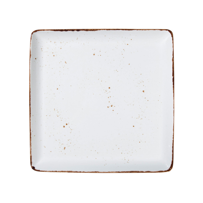 Блюдо квадратное 26 см, цвет - белый, RUSTICS, PETYE