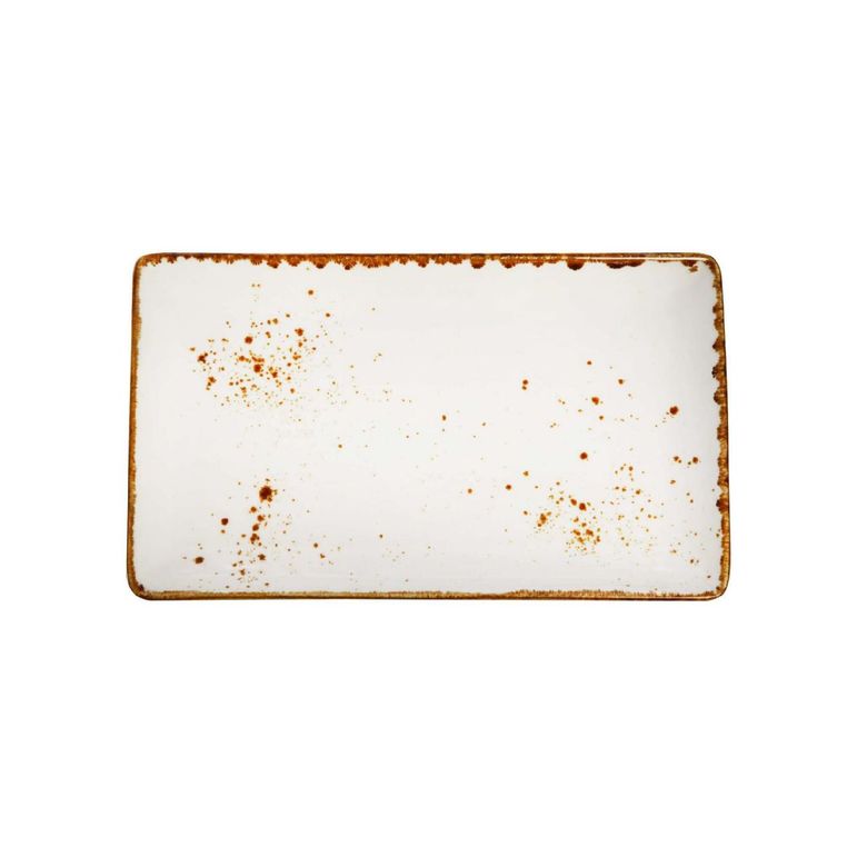 Блюдо прямоугольное 16х27  см, цвет - белый, RUSTICS, PETYE