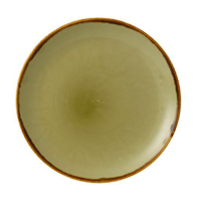 Тарелка плоская 26 см, оливковая, HARVEST new, DUDSON