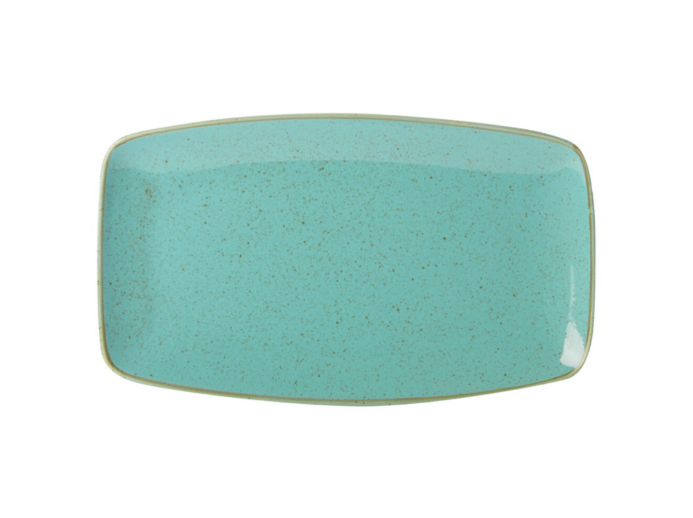 Блюдо прямоугольное с закругленными краями 31*18 см,  PORLAND, SEASONS Turquoise