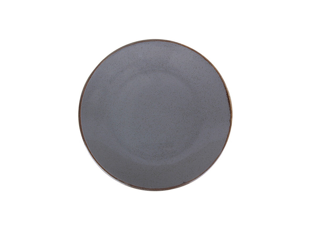 Тарелка плоская 28 см, PORLAND, SEASONS Dark grey