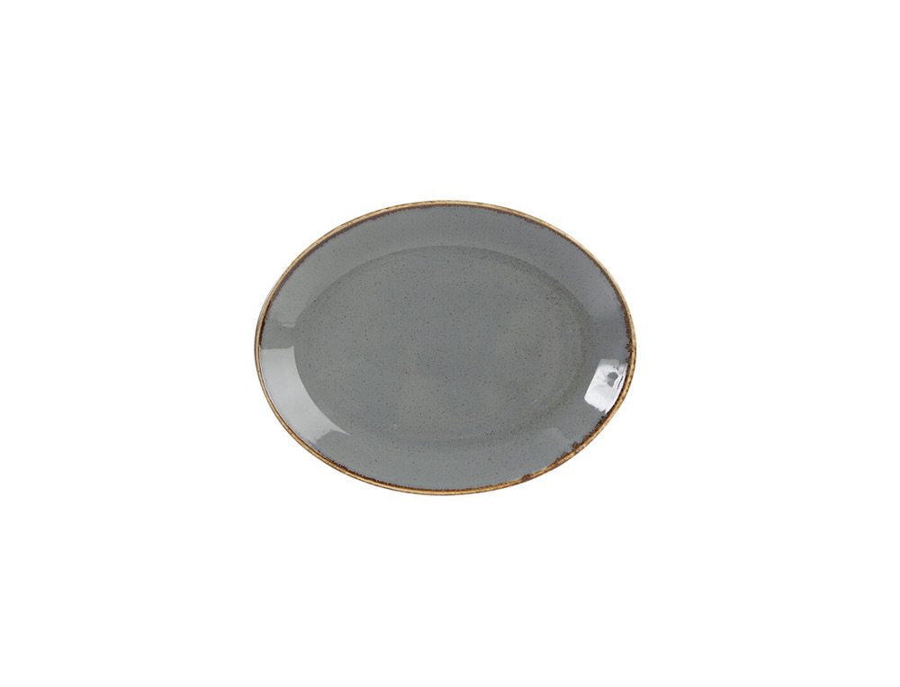 Блюдо овальное 18 см, PORLAND, SEASONS Dark grey