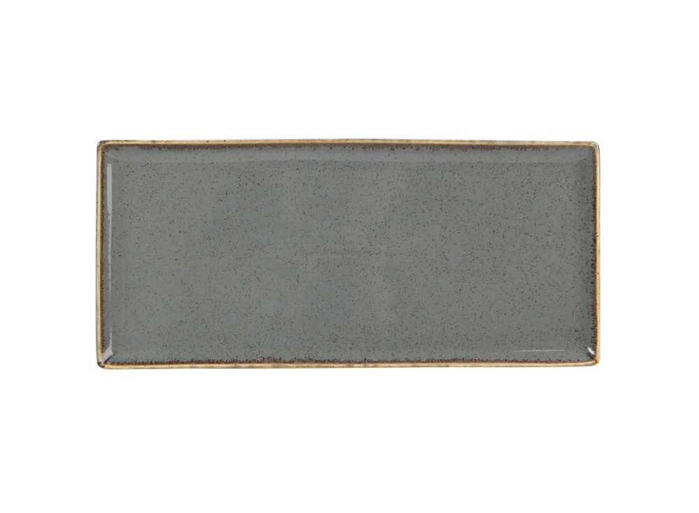 Плато прямоугольное 35*16 см, PORLAND, SEASONS Dark grey