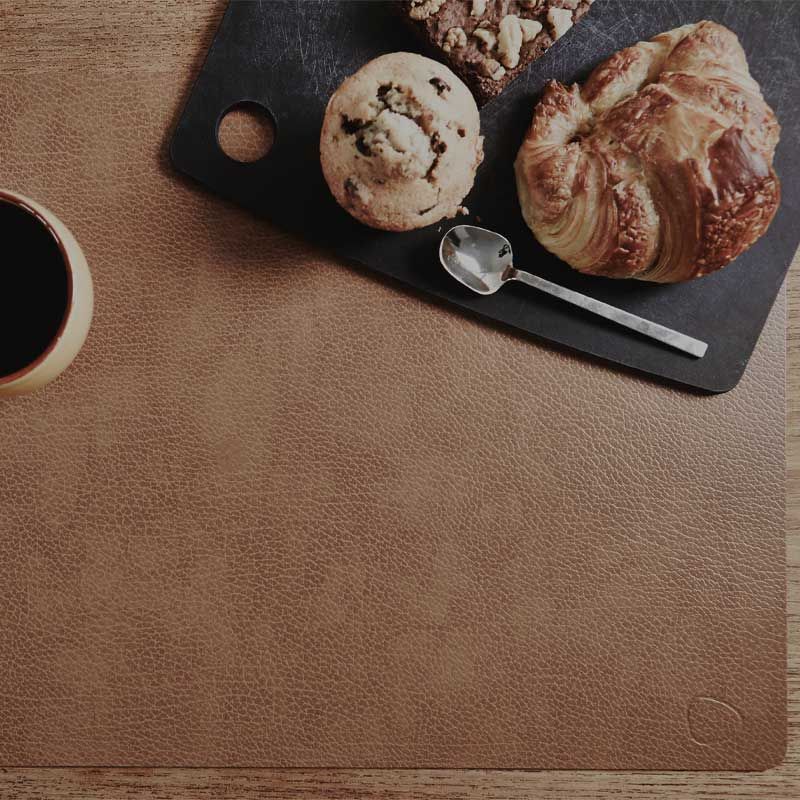 Сервировочная салфетка прямоугольная из кожи 35*45 см (рыжая) LINDDNA, Bull