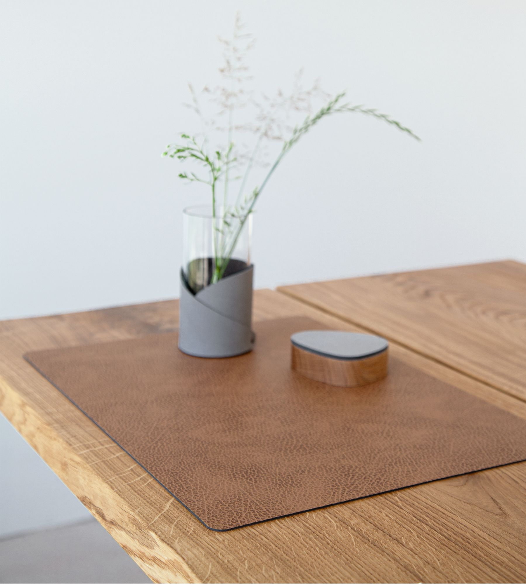 Сервировочная салфетка прямоугольная из кожи 35*45 см (коричневая) LINDDNA, Hippo