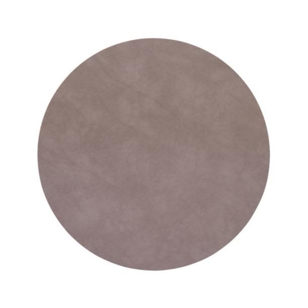 Сервировочная салфетка круглая из кожи 30 см (пыльно-коричневая) LINDDNA, Nupo