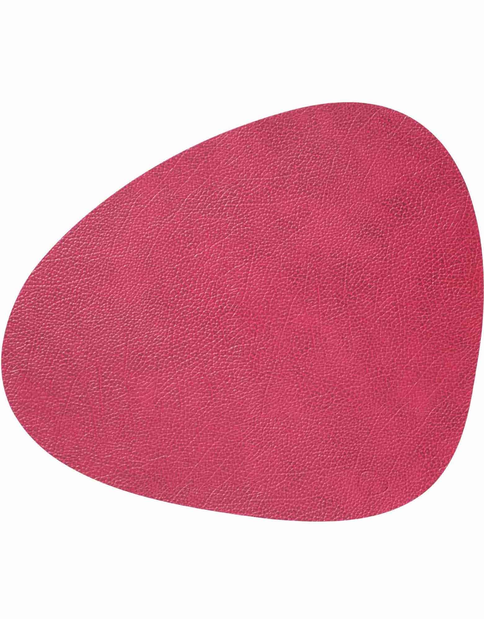 Сервировочная салфетка фигурная из кожи 37*44 см (малиновая) LINDDNA, Hippo